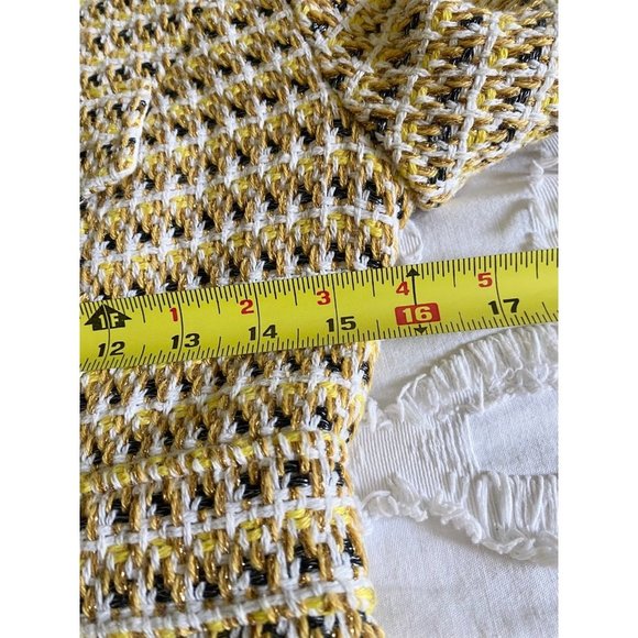 MAJE Rill Yellow Tweed Dress Women’s 2 - Picture 9 of 12